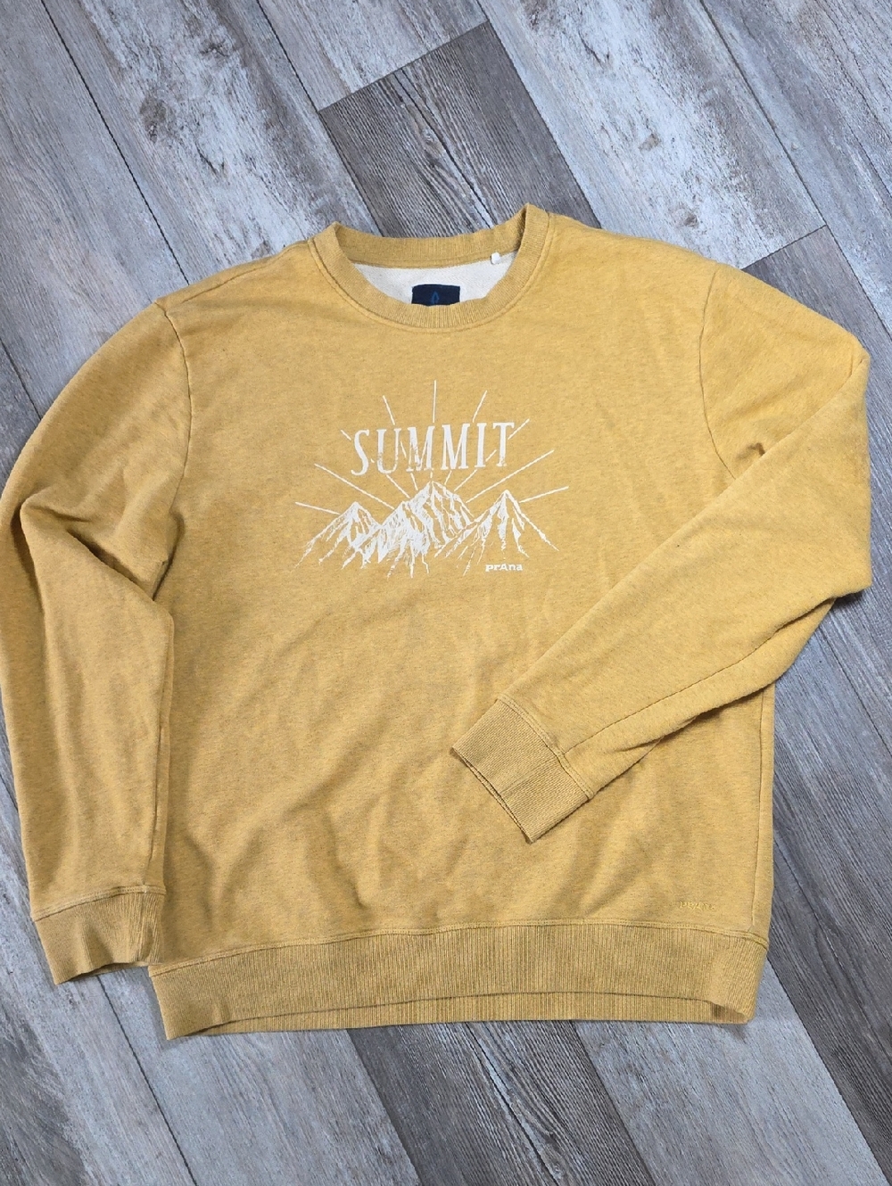 prAna Men's Keystone 'Summit' Graphic Crewneck Sweater Sz Lg